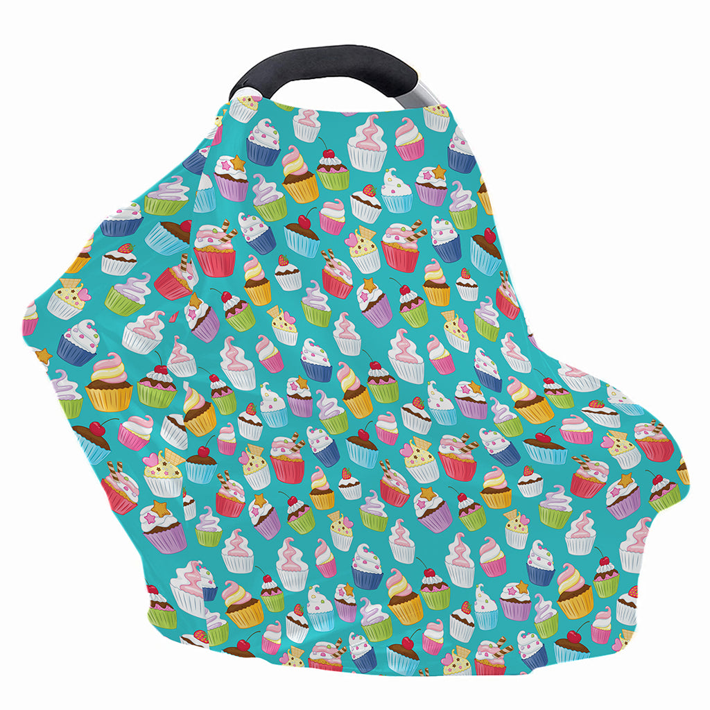 Cartoon Cupcake Pattern Print Baby Seat Cover
