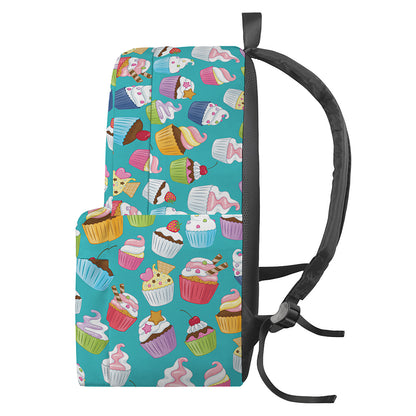 Cartoon Cupcake Pattern Print Backpack