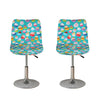 Cartoon Cupcake Pattern Print Bar Stool Covers