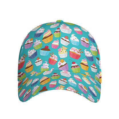 Cartoon Cupcake Pattern Print Baseball Cap