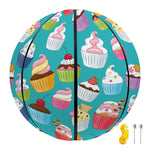 Cartoon Cupcake Pattern Print Basketball