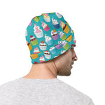 Cartoon Cupcake Pattern Print Beanie