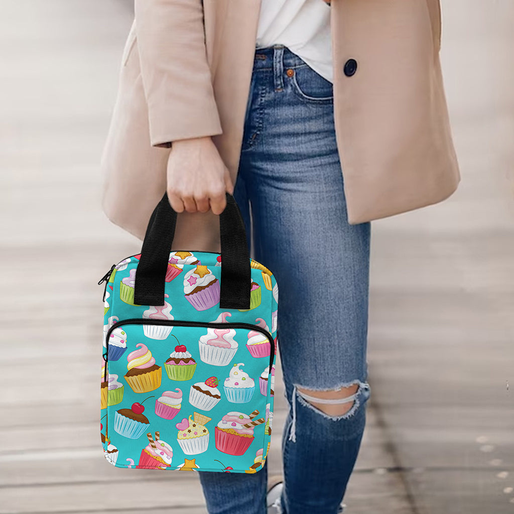 Cartoon Cupcake Pattern Print Bible Tote Bag
