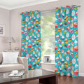 Cartoon Cupcake Pattern Print Dimout Grommet Curtains