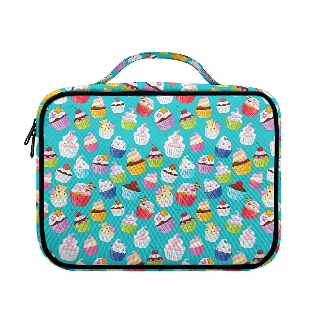 Cartoon Cupcake Pattern Print Briefcase Bible Bag