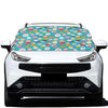 Cartoon Cupcake Pattern Print Car Windshield Snow Cover