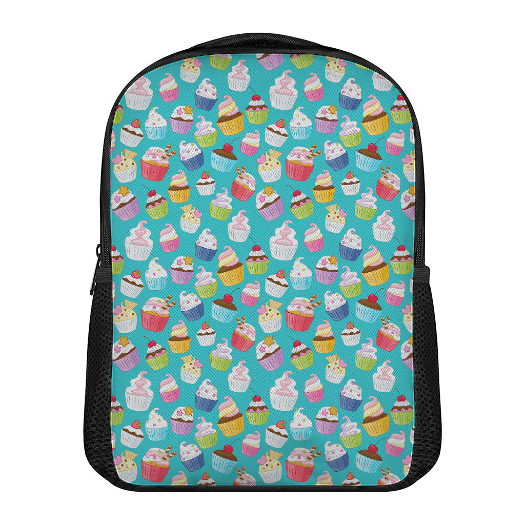 Cartoon Cupcake Pattern Print Casual Backpack
