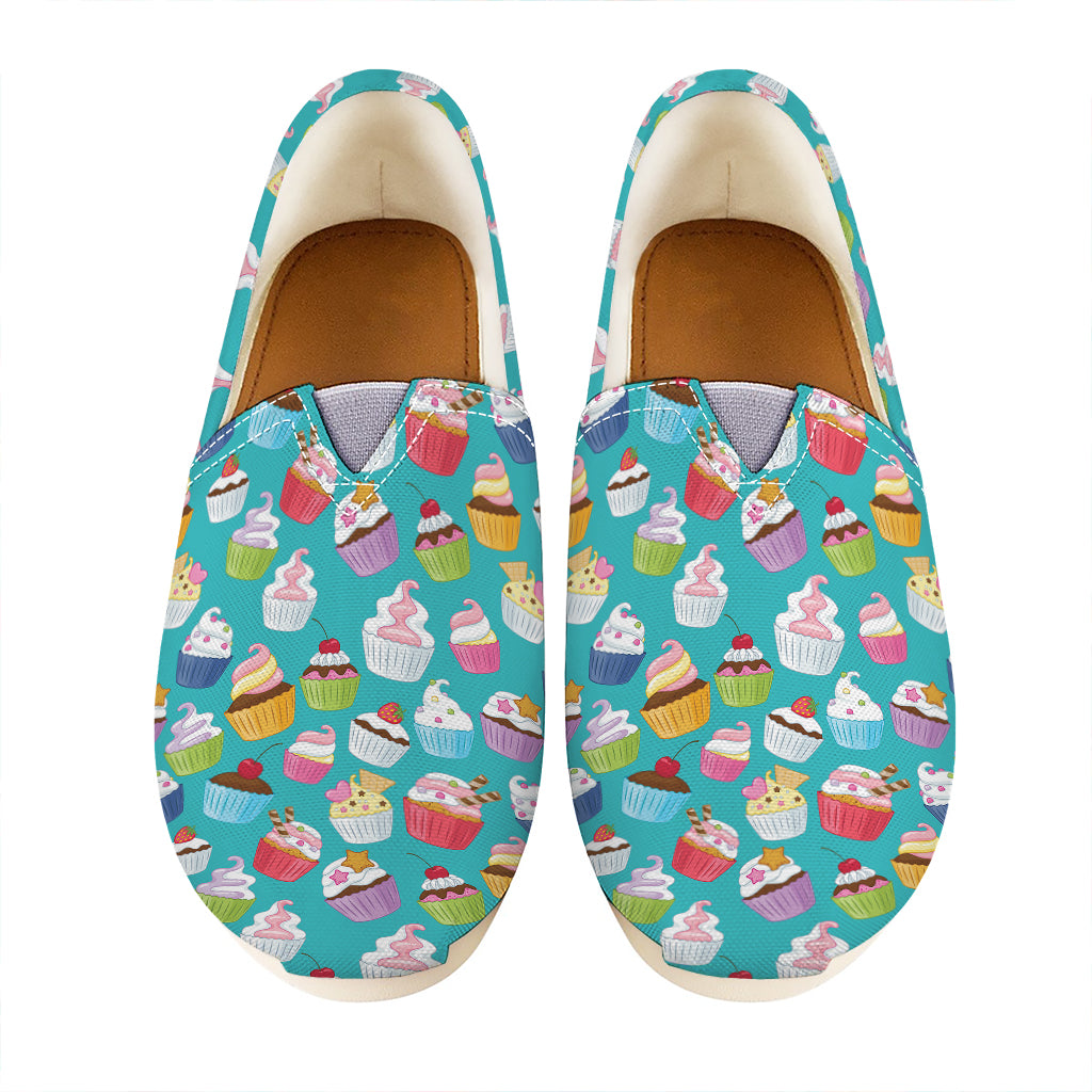 Cartoon Cupcake Pattern Print Casual Shoes