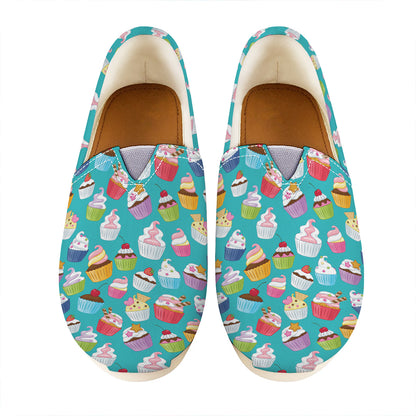 Cartoon Cupcake Pattern Print Casual Shoes
