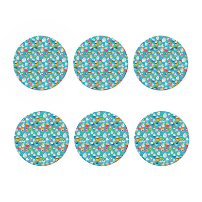 Cartoon Cupcake Pattern Print Coaster Set