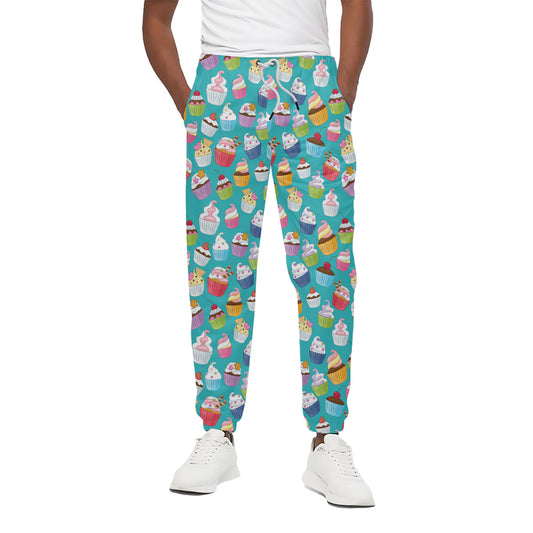 Cartoon Cupcake Pattern Print Cotton Pants