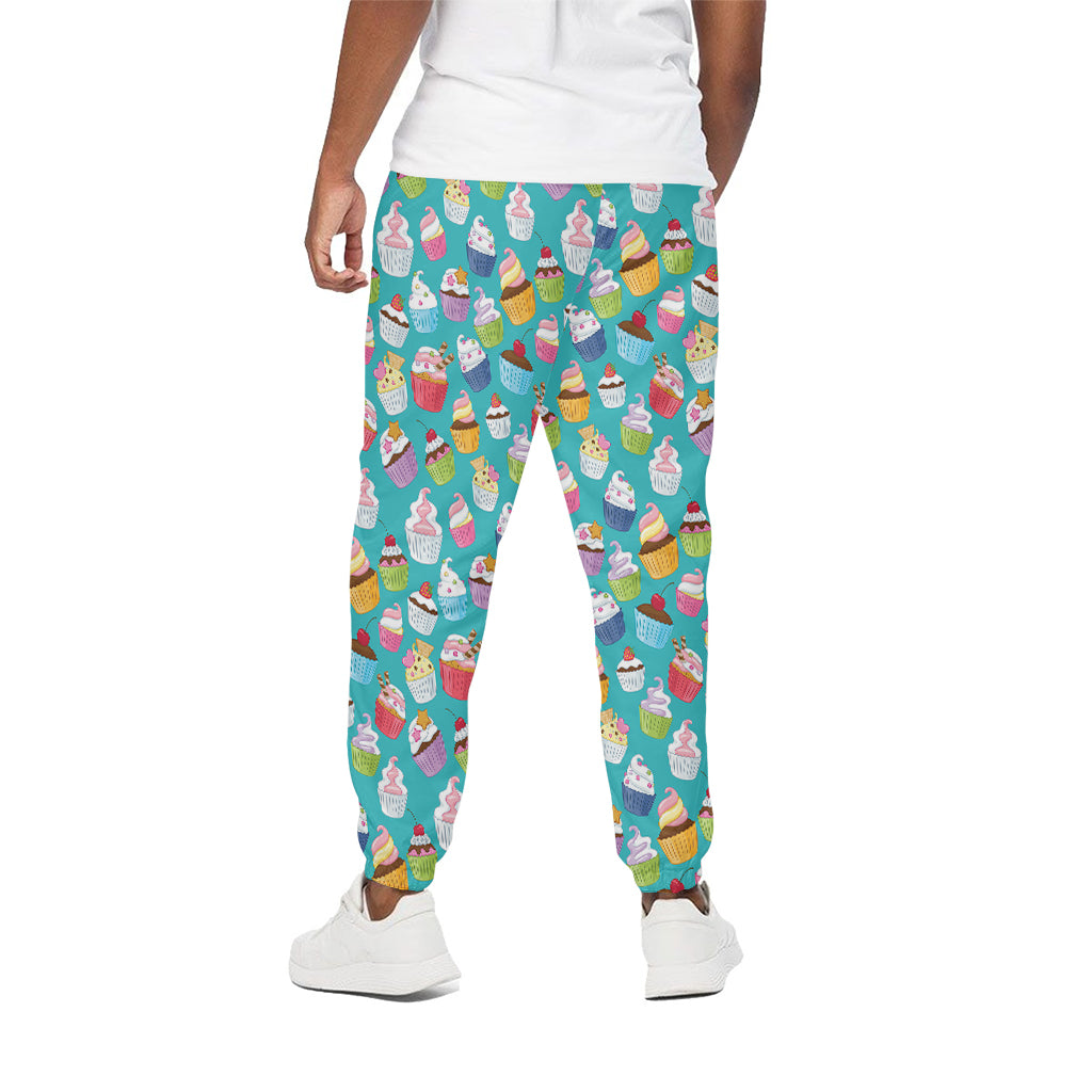 Cartoon Cupcake Pattern Print Cotton Pants