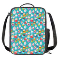 Cartoon Cupcake Pattern Print Crossbody Lunch Bag