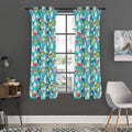Cartoon Cupcake Pattern Print Grommet Curtain Panels