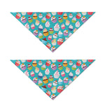 Cartoon Cupcake Pattern Print Dog Bandana