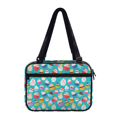 Cartoon Cupcake Pattern Print Double Strap Bible Bag