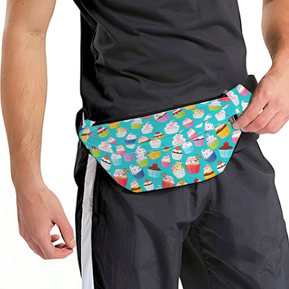 Cartoon Cupcake Pattern Print Fanny Pack