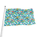 Cartoon Cupcake Pattern Print Flag
