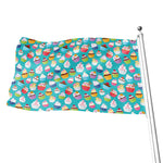 Cartoon Cupcake Pattern Print Flag