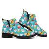 Cartoon Cupcake Pattern Print Flat Ankle Boots