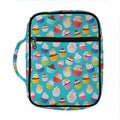 Cartoon Cupcake Pattern Print Front Pocket Bible Bag