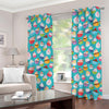 Cartoon Cupcake Pattern Print Grommet Curtains