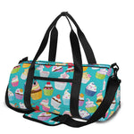 Cartoon Cupcake Pattern Print Gym Bag