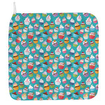 Cartoon Cupcake Pattern Print Hand Towel