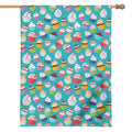 Cartoon Cupcake Pattern Print House Flag