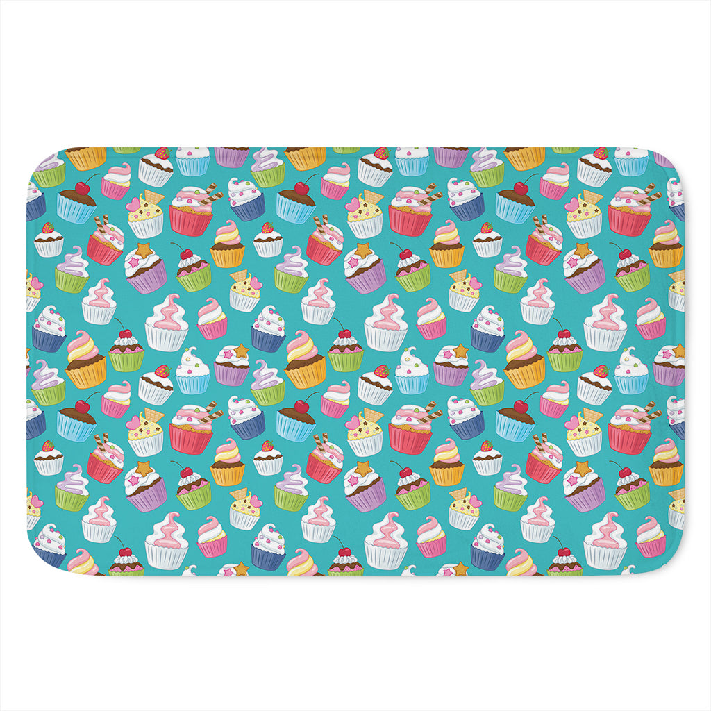 Cartoon Cupcake Pattern Print Indoor Door Mat
