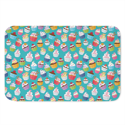 Cartoon Cupcake Pattern Print Indoor Door Mat