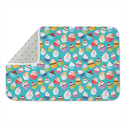 Cartoon Cupcake Pattern Print Indoor Door Mat