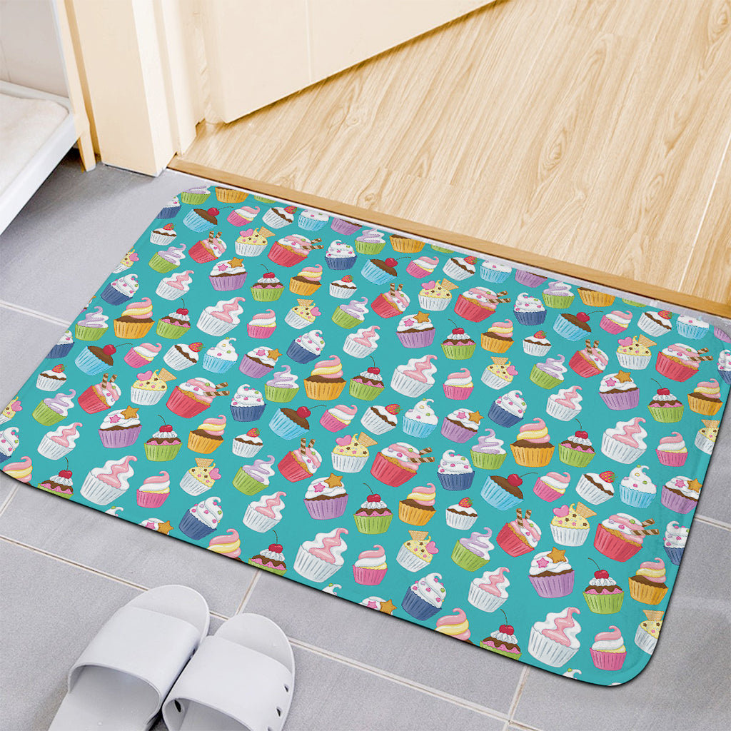 Cartoon Cupcake Pattern Print Indoor Door Mat