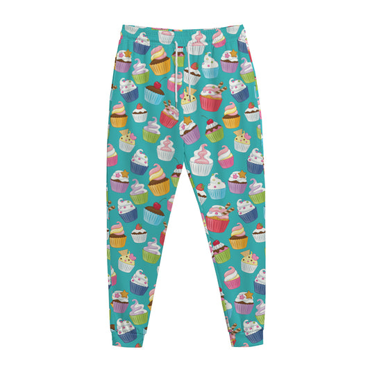 Cartoon Cupcake Pattern Print Jogger Pants