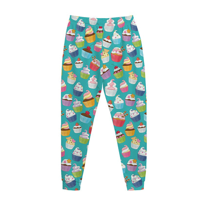 Cartoon Cupcake Pattern Print Jogger Pants