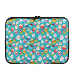 Cartoon Cupcake Pattern Print Laptop Sleeve