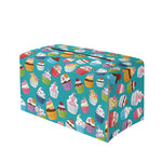Cartoon Cupcake Pattern Print Leather Tissue Box Cover