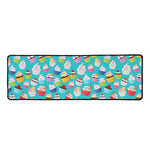 Cartoon Cupcake Pattern Print Long Kitchen Mat