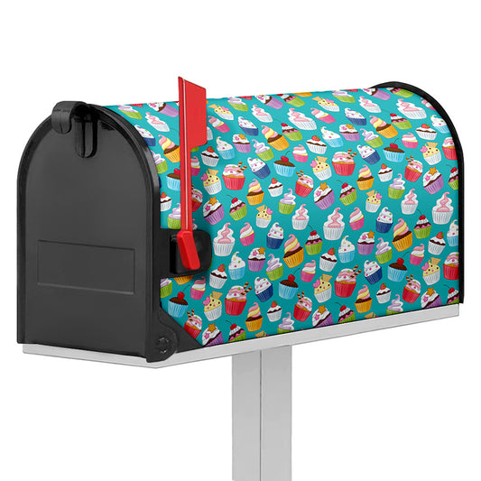 Cartoon Cupcake Pattern Print Mailbox Cover