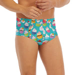Cartoon Cupcake Pattern Print Men's Briefs