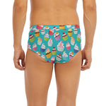Cartoon Cupcake Pattern Print Men's Briefs