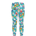 Cartoon Cupcake Pattern Print Men's Leggings