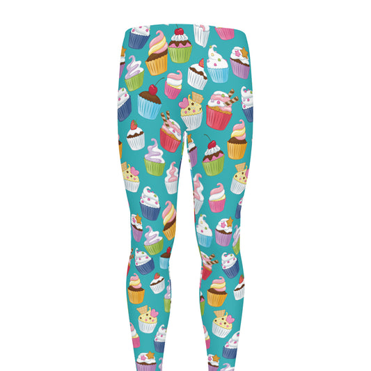 Cartoon Cupcake Pattern Print Men's leggings