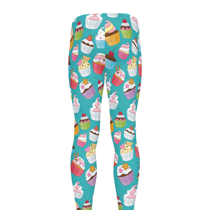Cartoon Cupcake Pattern Print Men's leggings