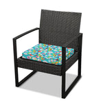 Cartoon Cupcake Pattern Print Outdoor Seat Cushion Cover