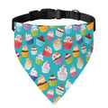 Cartoon Cupcake Pattern Print Over The Collar Dog Bandana
