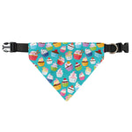 Cartoon Cupcake Pattern Print Over The Collar Dog Bandana