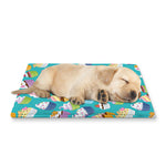 Cartoon Cupcake Pattern Print Pet Cooling Mat Cover