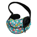 Cartoon Cupcake Pattern Print Pet Sling Carrier