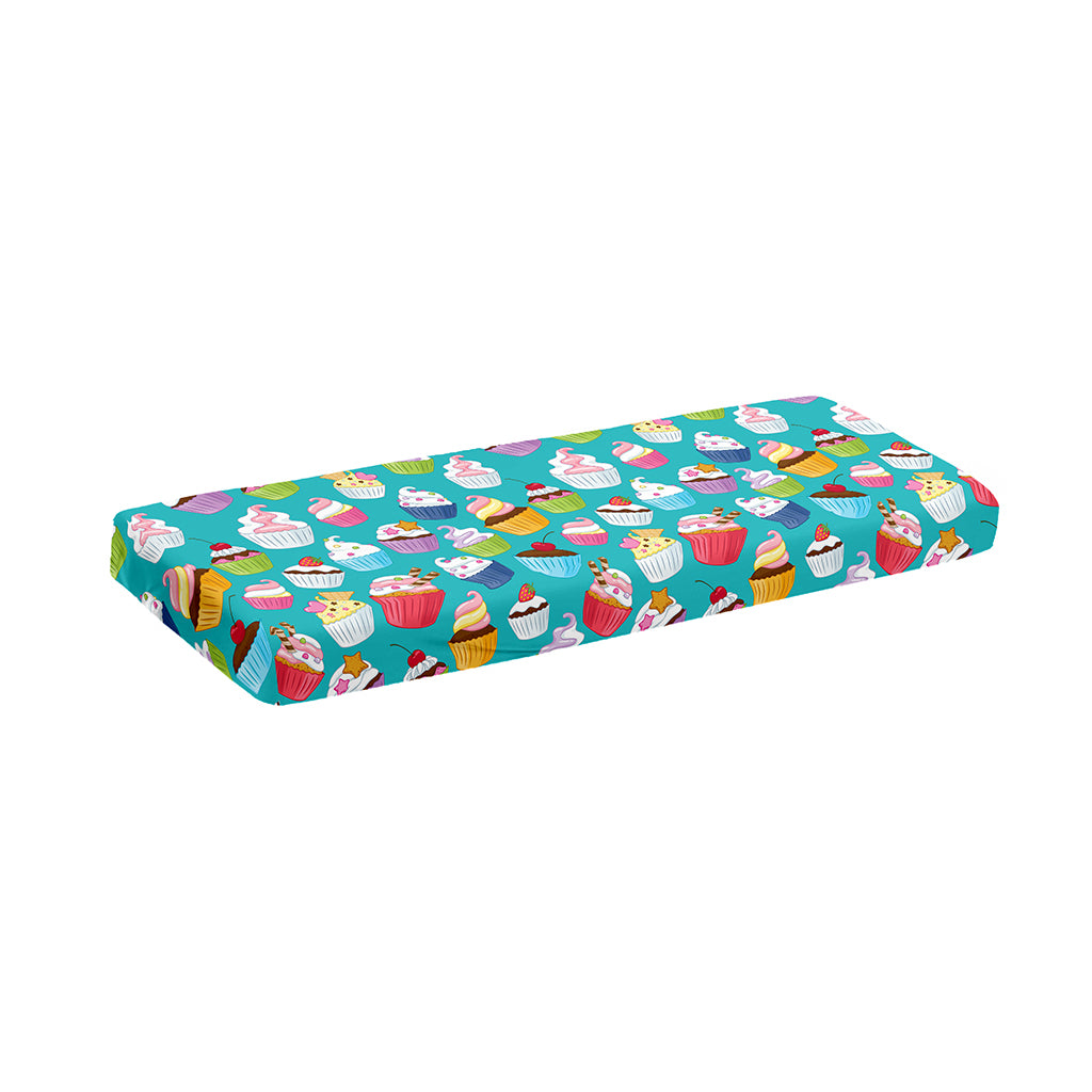 Cartoon Cupcake Pattern Print Piano Keyboard Cover